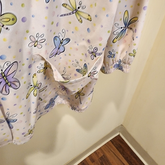 Scrub H. Q butterflies multicolor Scrub jacket size M - Picture 6 of 10